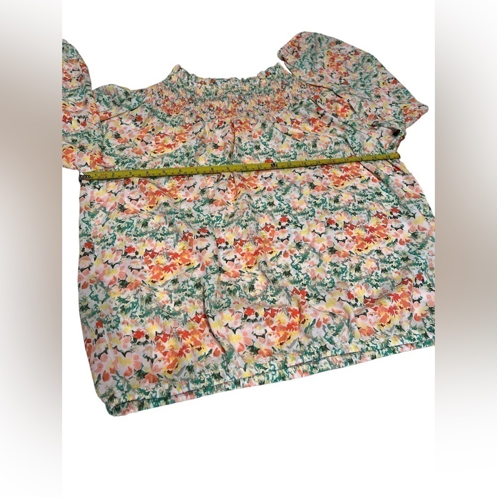 New! Loft Floral Smocked Yoke Blouse - Picture 5 of 9